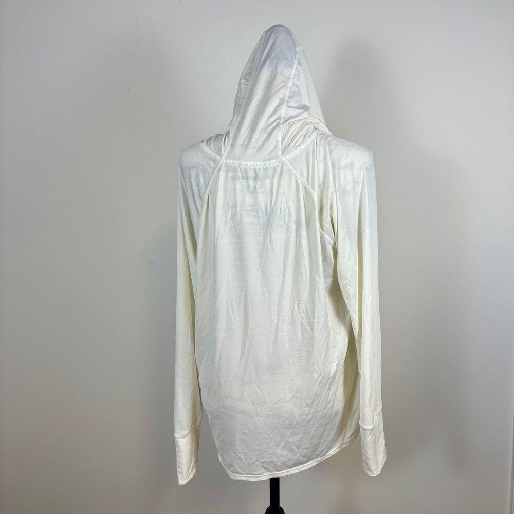 Tommy Hilfiger Sport Hoodie Womens XL White Lightweight Long Sleeve Pullover - Picture 5 of 8